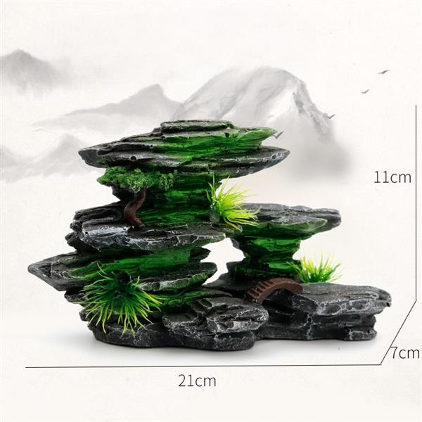 Grote foto rotsen 11 cm aquariumdecoratie as 102 dieren en toebehoren vissenkommen