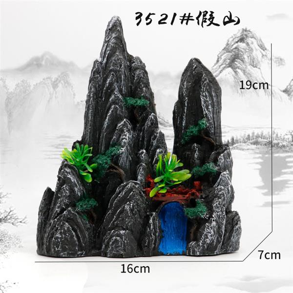 Grote foto rots formatie met waterval 19cm aquarium decoratie as 105 dieren en toebehoren vissenkommen