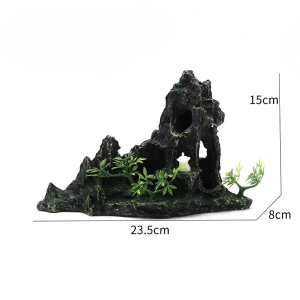 Grote foto rotsformatie 16 cm aquariumdecoratie as 113 dieren en toebehoren vissenkommen