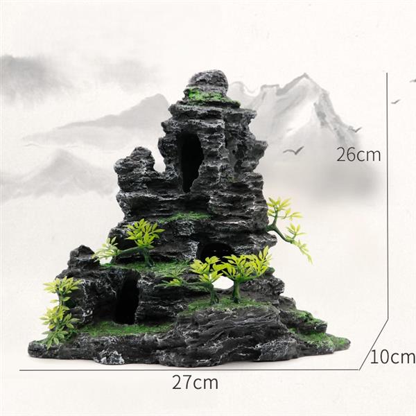 Grote foto rotsformatie 26cm aquariumdecoratie as 117 dieren en toebehoren vissenkommen