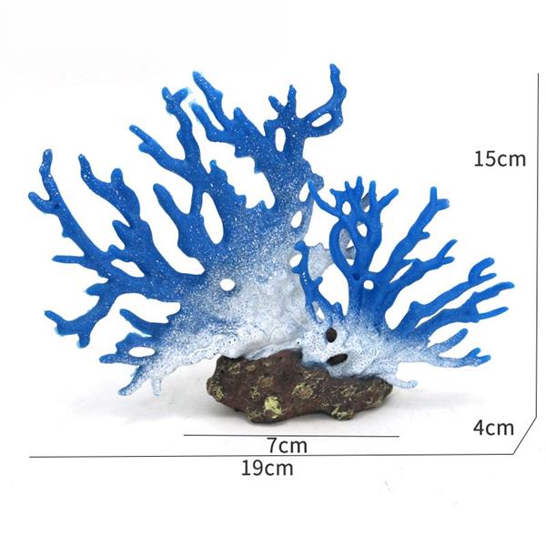 Grote foto kunstkoraal blauw 15cm aquariumdecoratie as 141 dieren en toebehoren vissenkommen