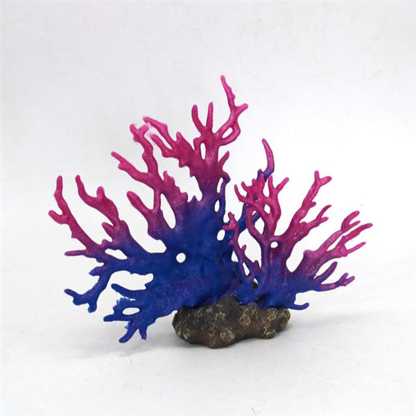 Grote foto kunstkoraal blauw lila 15cm aquariumdecoratie as1 144 dieren en toebehoren vissenkommen