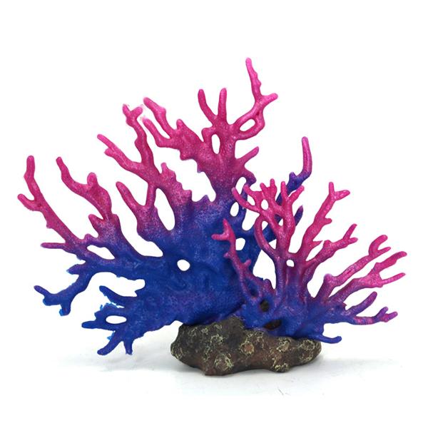Grote foto kunstkoraal blauw lila 15cm aquariumdecoratie as1 144 dieren en toebehoren vissenkommen