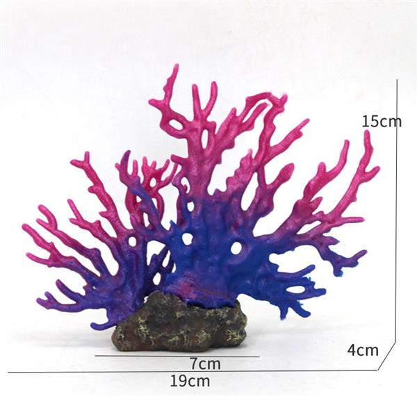 Grote foto kunstkoraal blauw lila 15cm aquariumdecoratie as1 144 dieren en toebehoren vissenkommen