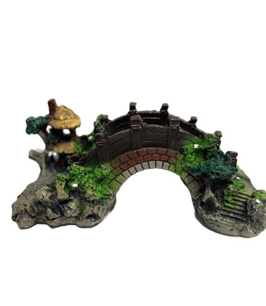 Grote foto brug met hut 7.5 cm aquarium decoratie as 173 dieren en toebehoren vissenkommen