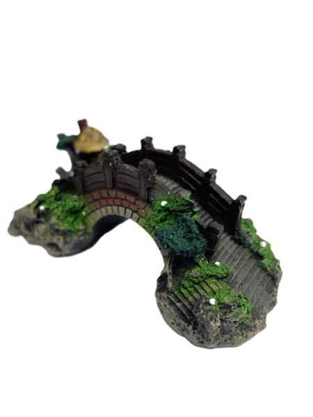 Grote foto brug met hut 7.5 cm aquarium decoratie as 173 dieren en toebehoren vissenkommen