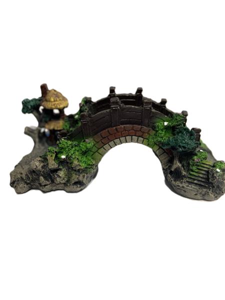 Grote foto brug met hut 7.5 cm aquarium decoratie as 173 dieren en toebehoren vissenkommen
