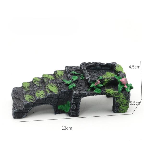 Grote foto aquariumdecoratie brug trap 18cm as 179 dieren en toebehoren vissenkommen
