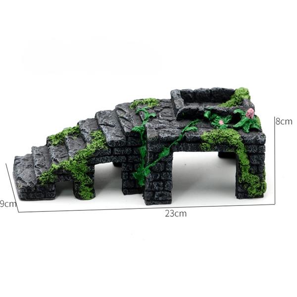 Grote foto aquariumdecoratie brug trap 23 cm as 180 dieren en toebehoren vissenkommen