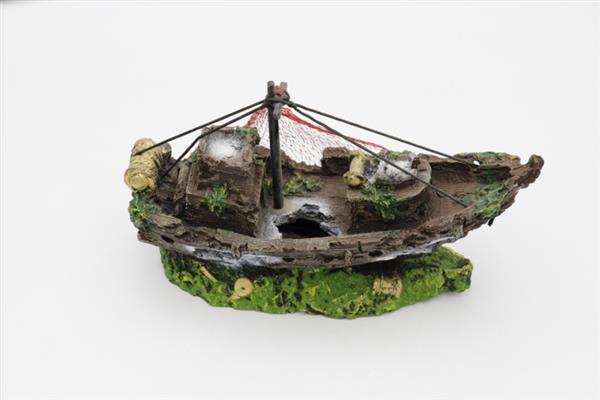 Grote foto scheepswrak 18cm aquariumdecoratie as 191 dieren en toebehoren vissenkommen
