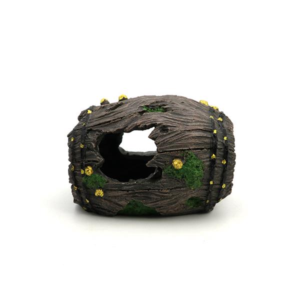 Grote foto oude houten ton 9cm aquariumdecoratie as 195 dieren en toebehoren vissenkommen