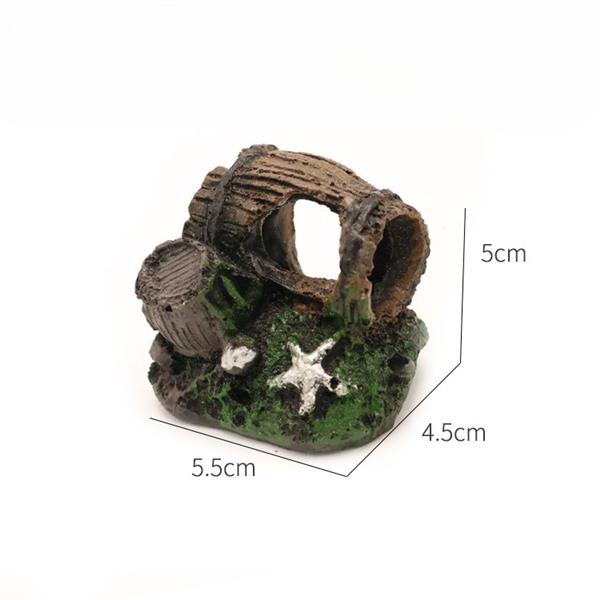 Grote foto houten tonnen 5cm aquariumdecoratie as 196 dieren en toebehoren vissenkommen