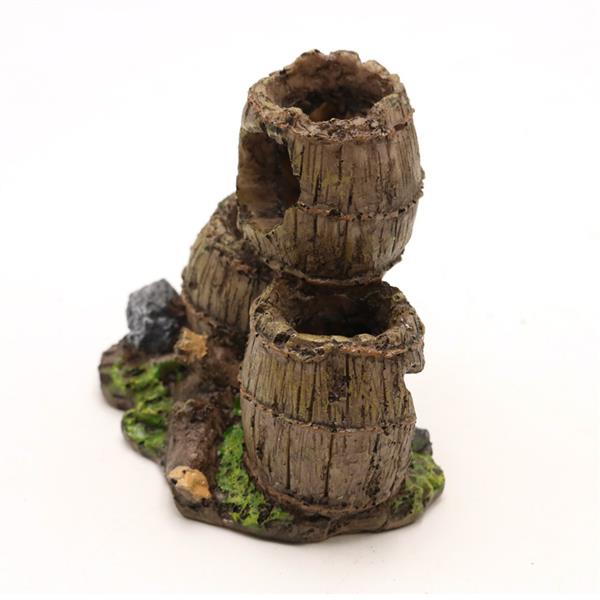 Grote foto houten tonnen 10cm aquariumdecoratie as 198 dieren en toebehoren vissenkommen