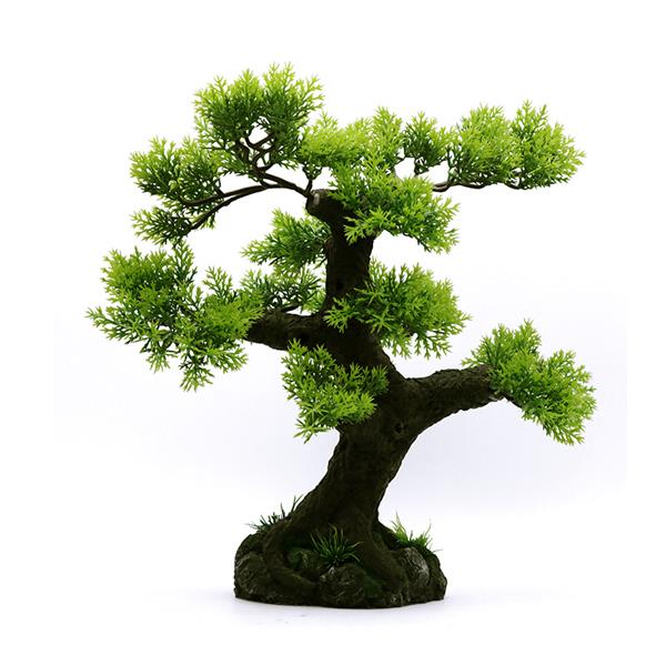 Grote foto bonsaiboom 28cm aquariumdecoratie as 200 dieren en toebehoren vissenkommen