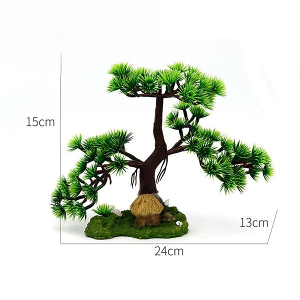 Grote foto bonsaiboom met hutje 15cm aquariumdecoratie as 201 dieren en toebehoren vissenkommen