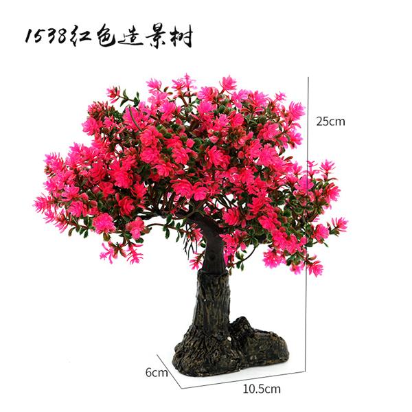 Grote foto rode bonsaiboom 27cm aquariumdecoratie as 203 dieren en toebehoren vissenkommen