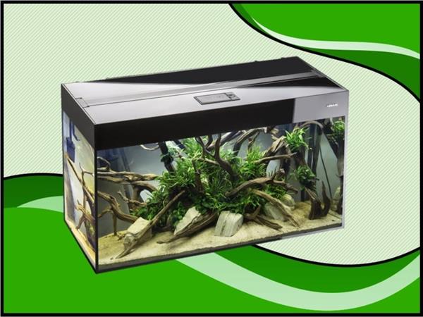 Grote foto aquael glossy 120 zwart aquarium dieren en toebehoren vissenkommen