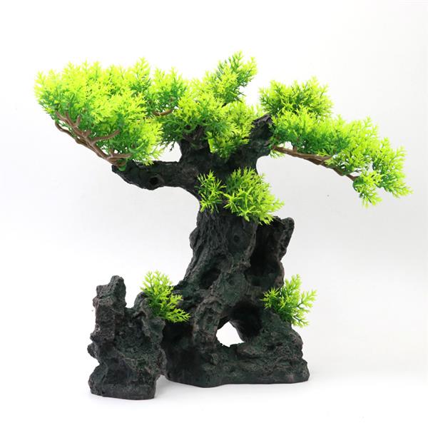 Grote foto bonsaiboom 28cm aquariumdecoratie as 209 dieren en toebehoren vissenkommen