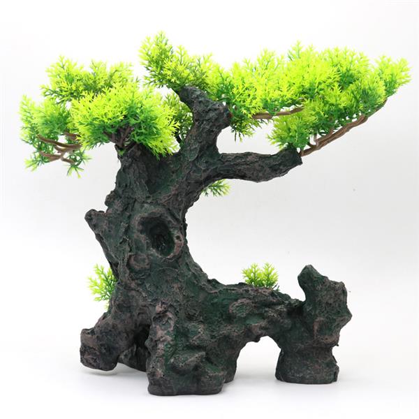 Grote foto bonsaiboom 28cm aquariumdecoratie as 209 dieren en toebehoren vissenkommen