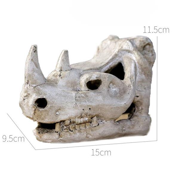 Grote foto prehistorische schedel aquarium decoratie 15cm as 219 dieren en toebehoren vissenkommen
