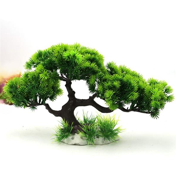 Grote foto bonsaiboom 35cm aquarium decoratie as 220 dieren en toebehoren vissenkommen