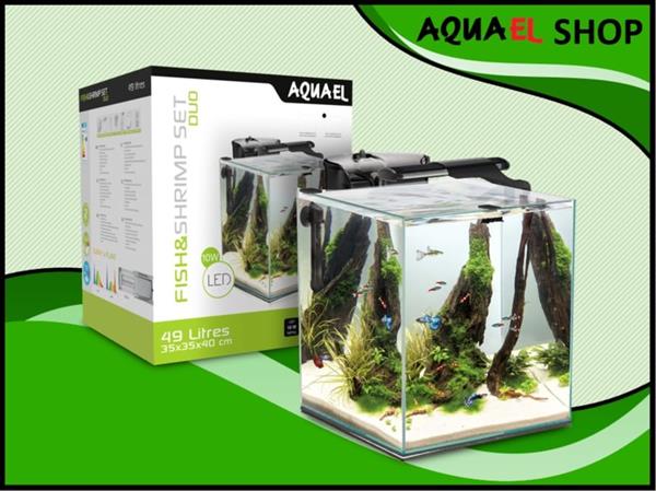 Grote foto aquael nano cube set duo 49 liter zwart aquarium inclusief meubel dieren en toebehoren vissenkommen