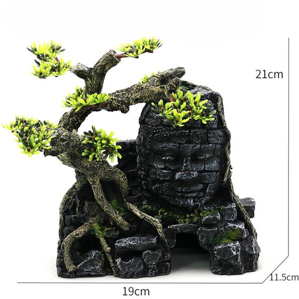Grote foto boeddha kop 21cm aquariumdecoratie as 233 dieren en toebehoren vissenkommen