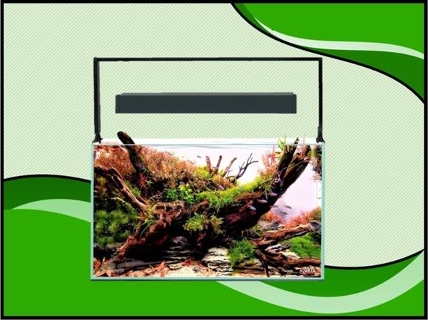Grote foto osaka ultrascape zwart 60x30x36cm aquarium 3x led verlichting dieren en toebehoren vissenkommen