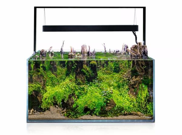 Grote foto osaka ultrascape zwart 90x60x45cm aquarium 4x led verlichting dieren en toebehoren vissenkommen