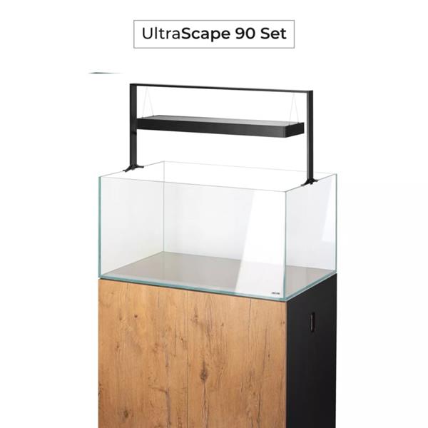 Grote foto osaka ultrascape zwart 90x60x45cm aquarium 4x led verlichting dieren en toebehoren vissenkommen