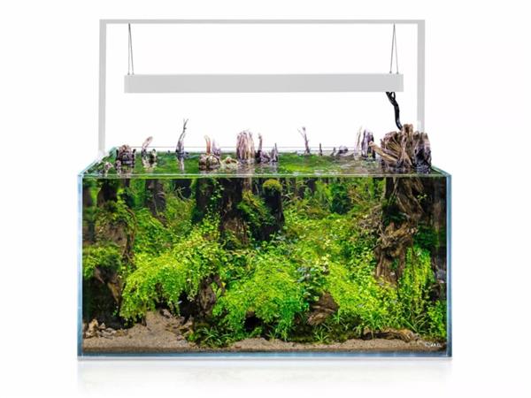 Grote foto osaka ultrascape wit 90x60x45cm aquarium 4x led verlichting dieren en toebehoren vissenkommen