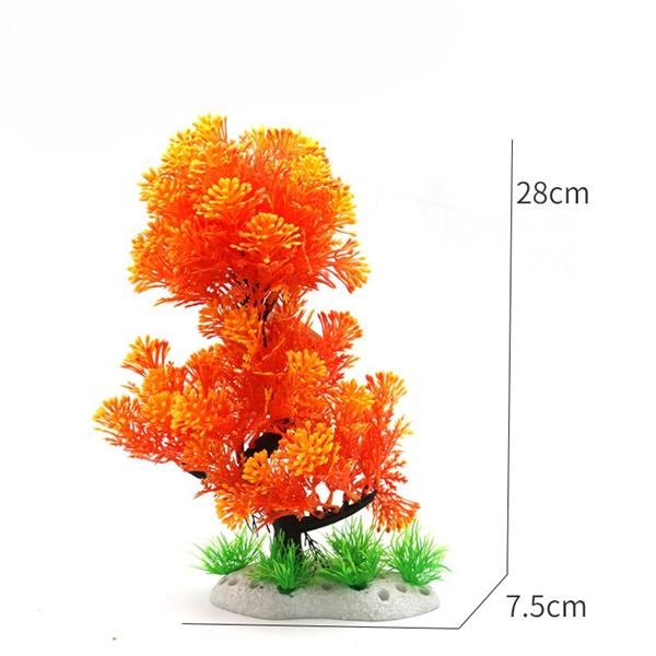 Grote foto oranje bonsaiboom 28 cm aquariumdecoratie as 249 dieren en toebehoren vissenkommen