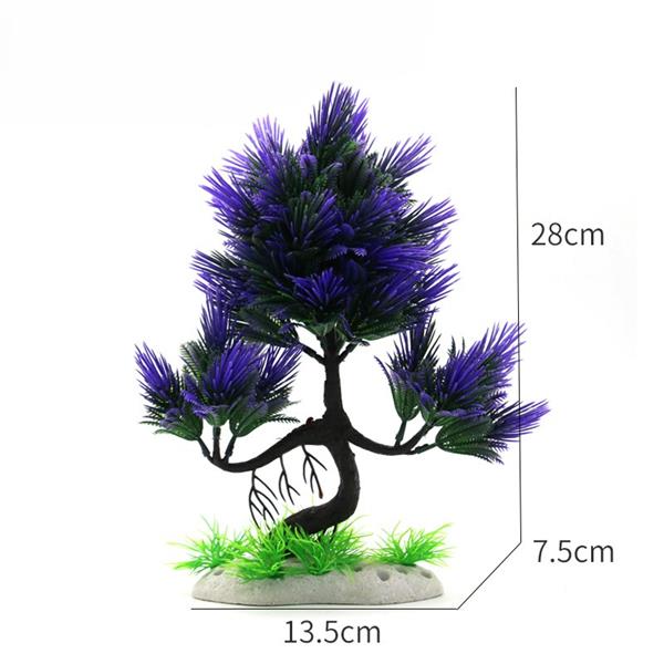 Grote foto bonsaiboom paars 28cm aquariumdecoratie as 257 dieren en toebehoren vissenkommen