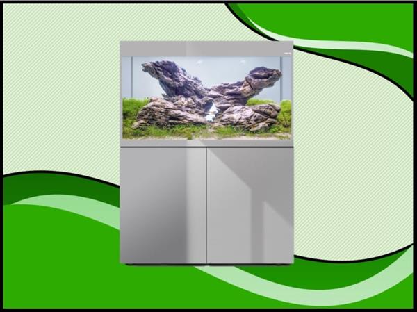 Grote foto aquael glossy 100 grijs aquarium set inclusief glossy meubel dieren en toebehoren vissenkommen
