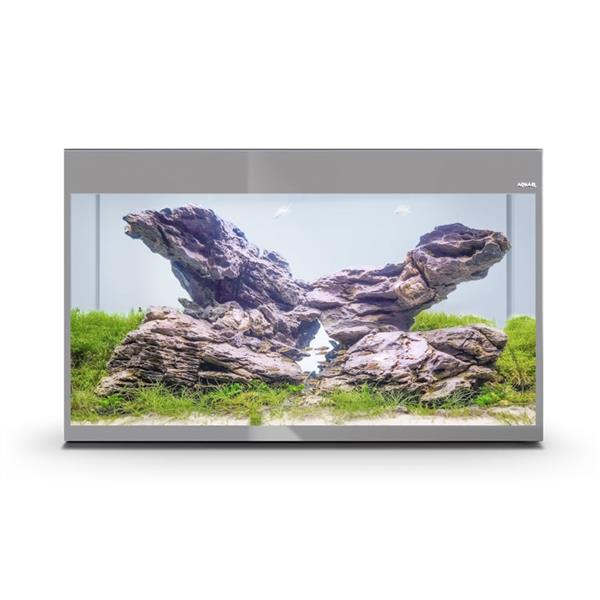Grote foto aquael glossy 100 grijs aquarium set inclusief glossy meubel dieren en toebehoren vissenkommen
