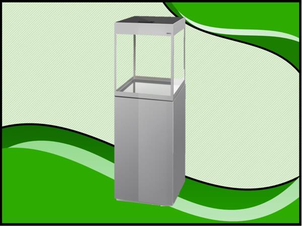 Grote foto aquael glossy 50 cube grijs aquarium set inclusief glossy meubel dieren en toebehoren vissenkommen