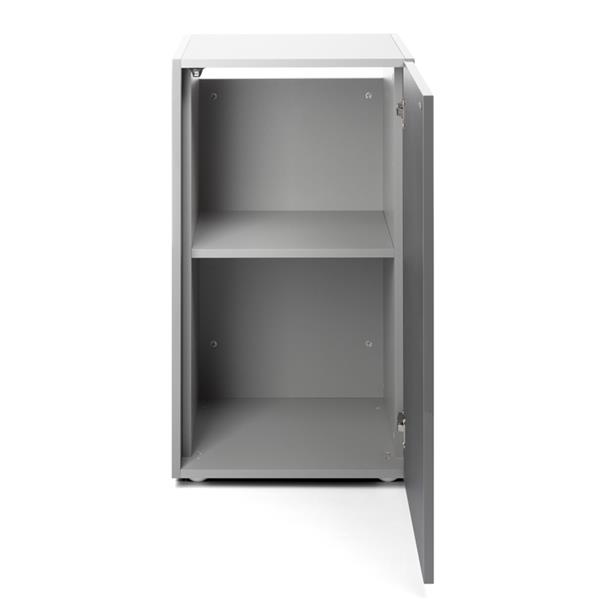 Grote foto glossy cube 50cm aquarium meubel grijs dieren en toebehoren vissenkommen