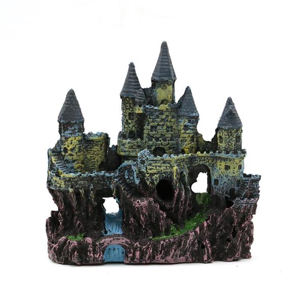 Grote foto kasteel 15cm aquariumdecoratie as 267 dieren en toebehoren vissenkommen