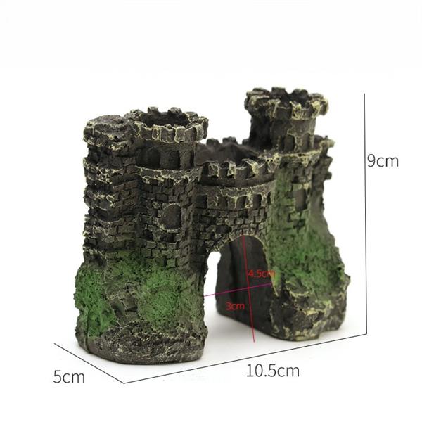 Grote foto kasteel torens ru ne 9cm aquariumdecoratie as 268 dieren en toebehoren vissenkommen