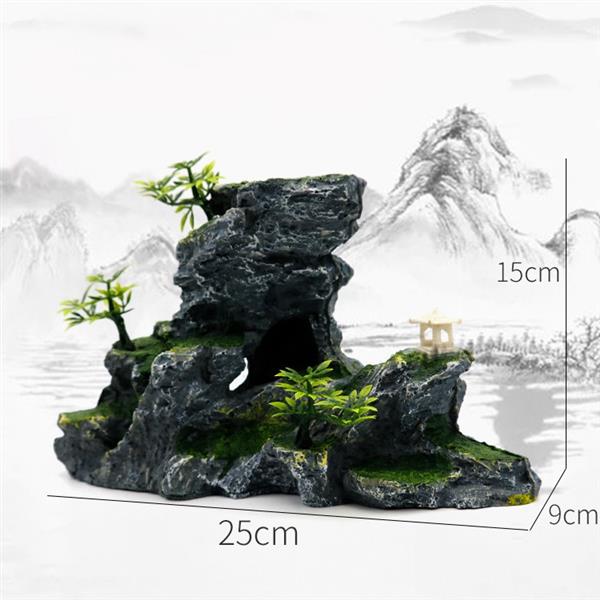 Grote foto rotsformatie 15 cm aquariumdecoratie as 114 dieren en toebehoren vissenkommen
