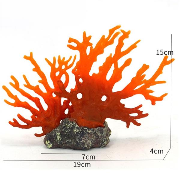 Grote foto kunstkoraal rood 15cm aquariumdecoratie as 142 dieren en toebehoren vissenkommen