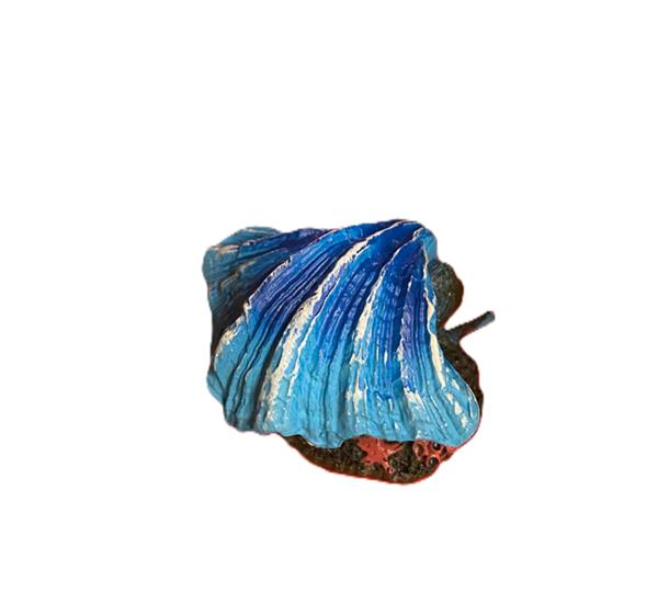 Grote foto schelp met luchtaansluiting blauw as 151 dieren en toebehoren vissenkommen