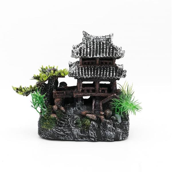 Grote foto oude tempel 16cm aquariumdecoratie as 153 dieren en toebehoren vissenkommen