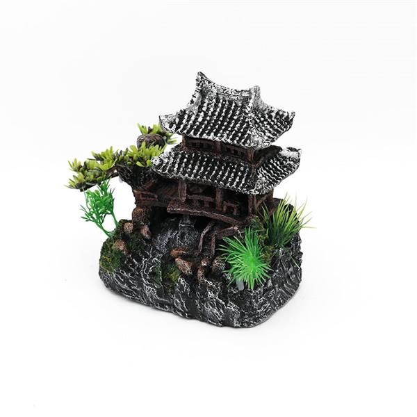 Grote foto oude tempel 16cm aquariumdecoratie as 153 dieren en toebehoren vissenkommen