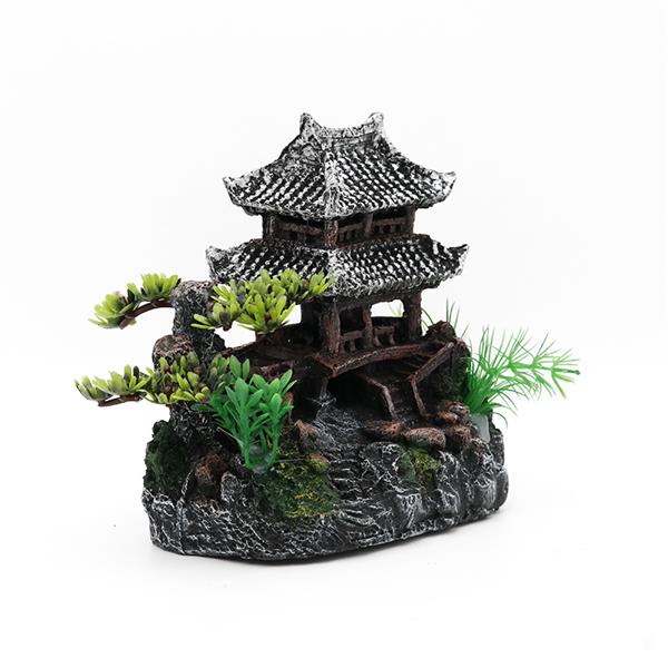 Grote foto oude tempel 16cm aquariumdecoratie as 153 dieren en toebehoren vissenkommen