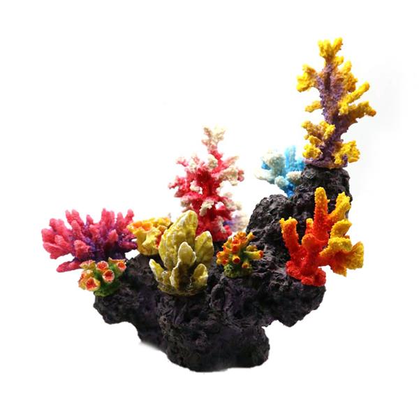 Grote foto kunstkoraal 38 cm aquariumdecoratie as 295 dieren en toebehoren vissenkommen