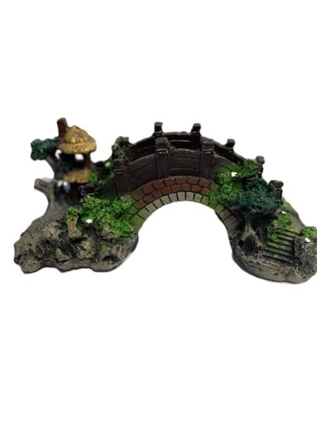 Grote foto brug met hut 7.5 cm aquarium decoratie as 173 dieren en toebehoren vissenkommen