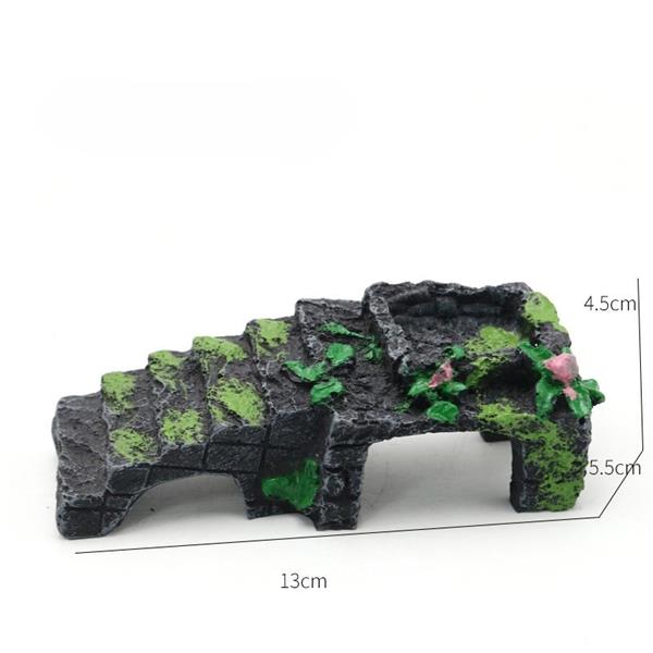 Grote foto aquariumdecoratie brug trap 18cm as 179 dieren en toebehoren vissenkommen