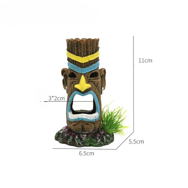 Grote foto totempaal 11 cm aquariumdecoratie as 306 dieren en toebehoren vissenkommen
