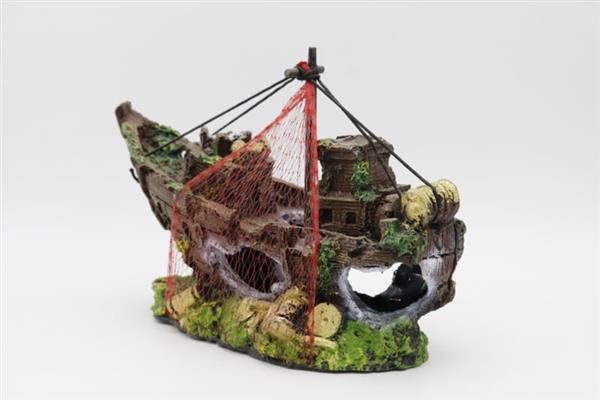 Grote foto scheepswrak 18cm aquariumdecoratie as 191 dieren en toebehoren vissenkommen